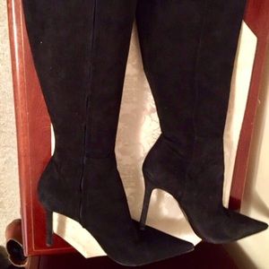 Barney’s NY CO-OP Black Suede Stiletto Boots